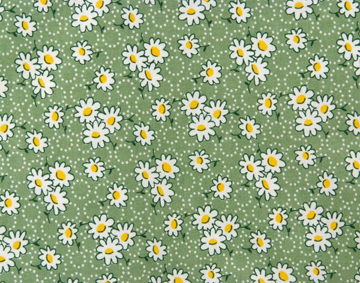 Green White Daisies Fabric Diaper Dog