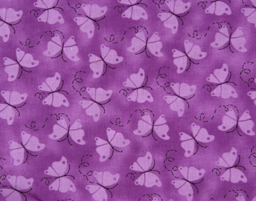 Purple Butterflies Fabric Diaper Dog
